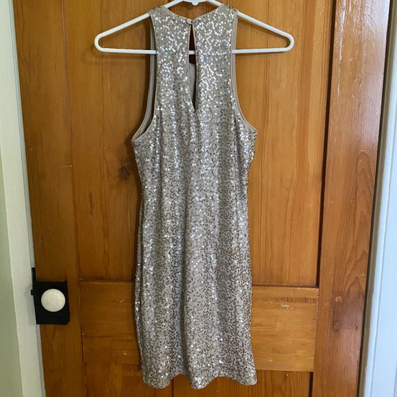 Gold Sequin Hollister Racerback Minidress - Picture 1 of 5